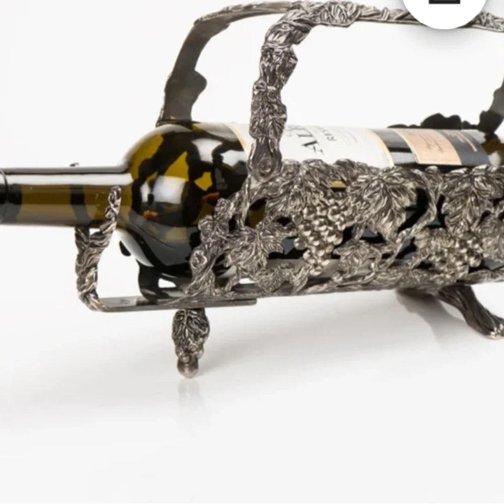 Largentiere of Italy silver‎ plate wine bottle holder Adjustable